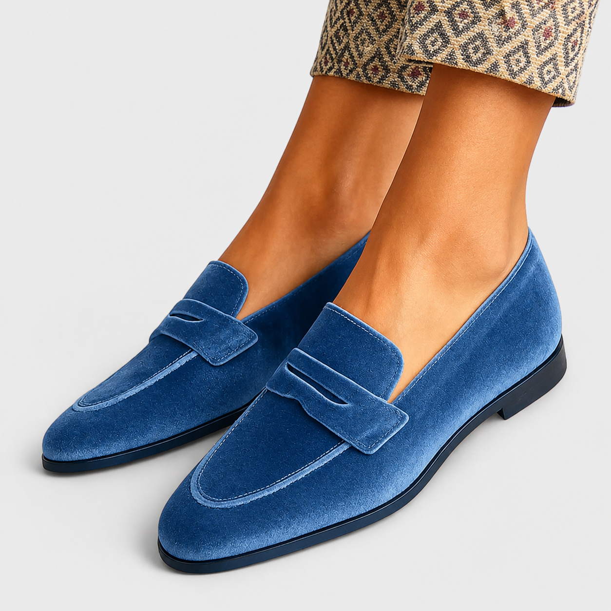 Luisa | Mocasines de terciopelo suave