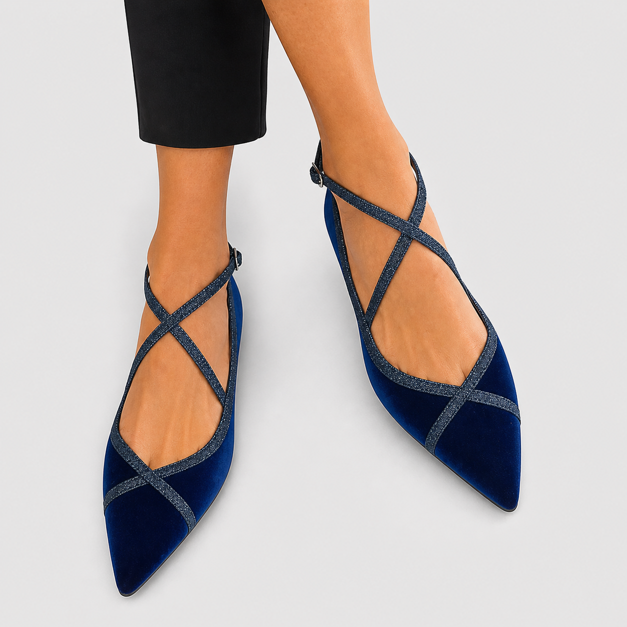 Noelia | Mocasines chic azul marino