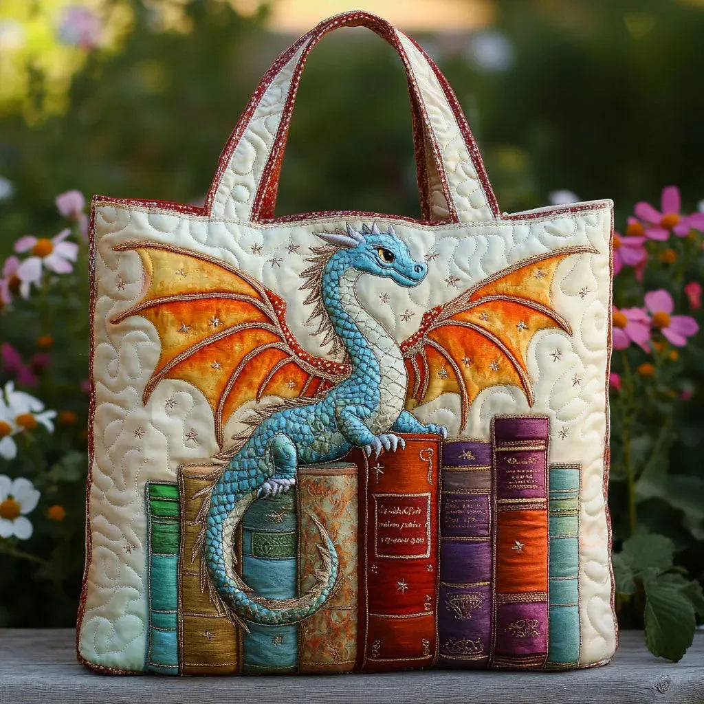 Bolso acolchado - Dragón Esmeralda Guardián de los Libros