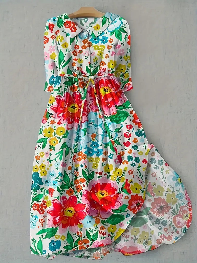 Colette | Vestido floral vivo y colorido