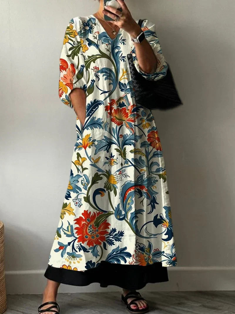 Carola | Vestido elegante estampado