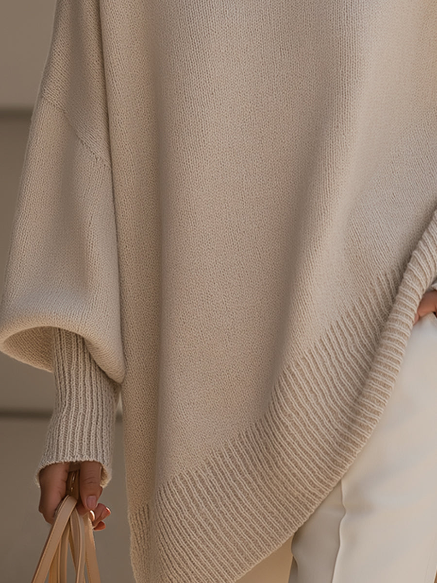 ELENA | Suéter poncho oversize de punto