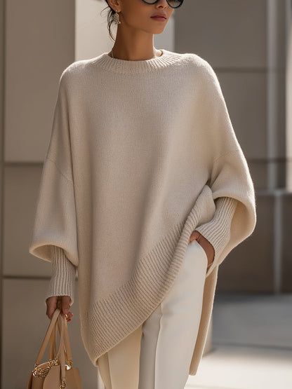 ELENA | Suéter poncho oversize de punto