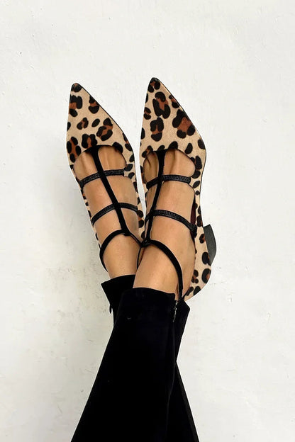 Bailarinas de estampado animal con tirantes