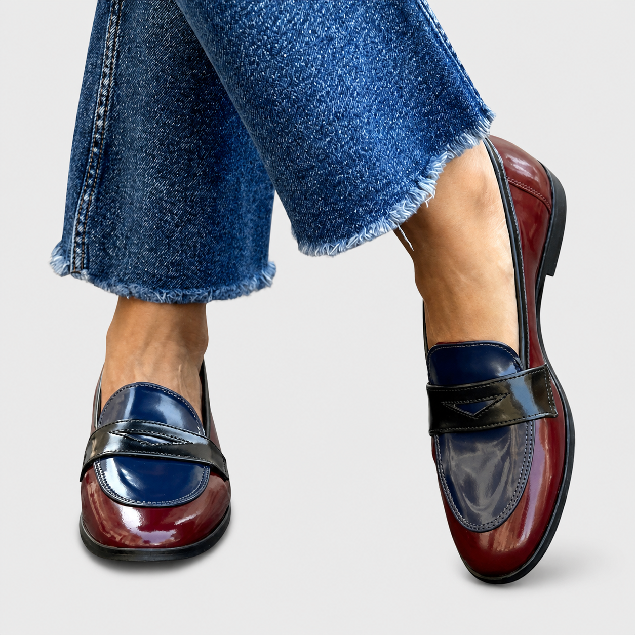 Claudia | Mocasines de contraste