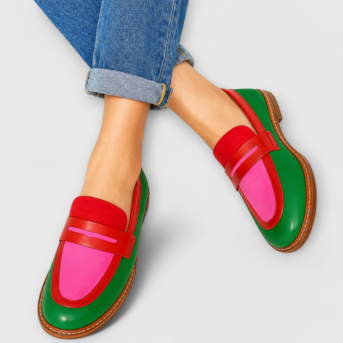 Nila | Mocasines casual de contraste
