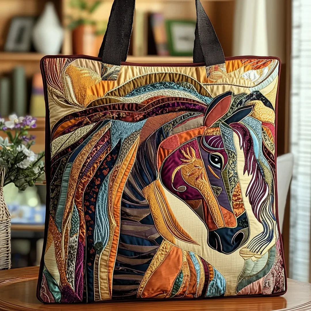 Bolso artesanal - Mosaico multicolor de caballo
