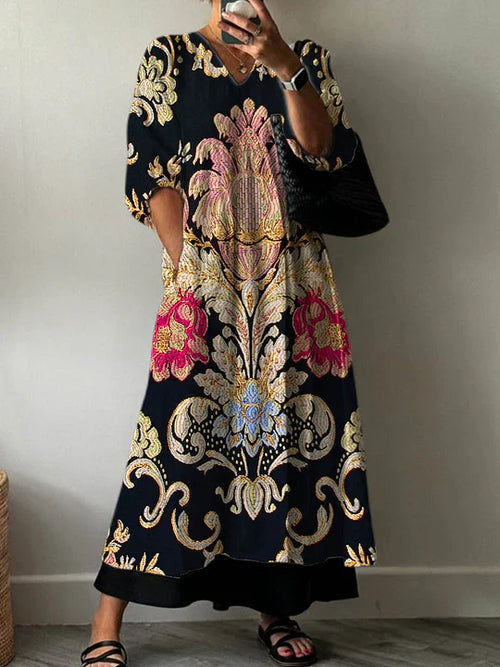 Clara | Vestido elegante estampado