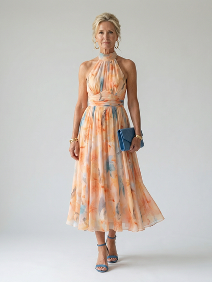 Elena | Vestido midi halter