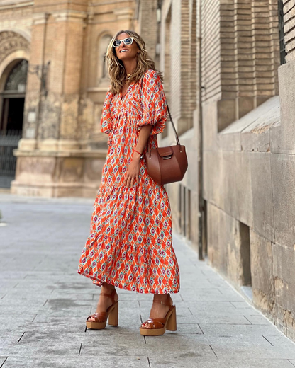 ZAIRA | Vestido estampado de temporada