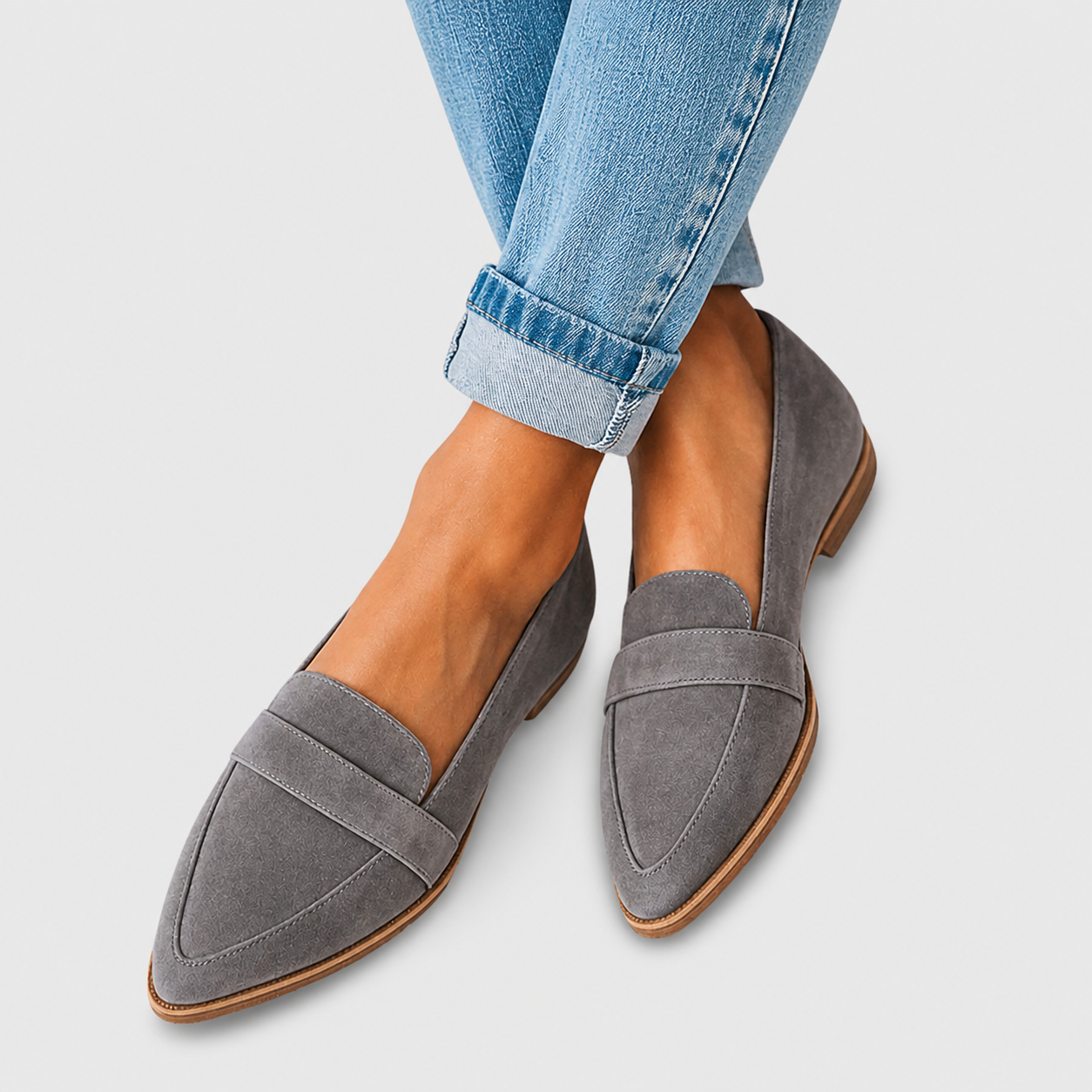 Elena | Mocasines ortopédicas de ante suave