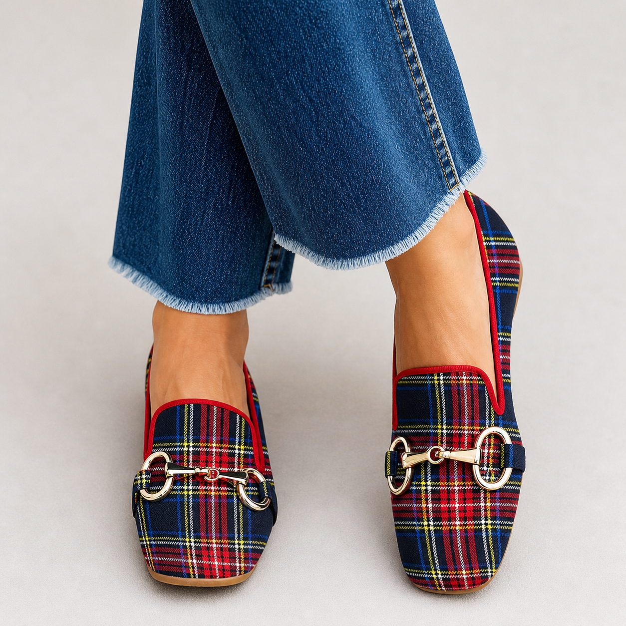 Melania | Mocasín de cuadros