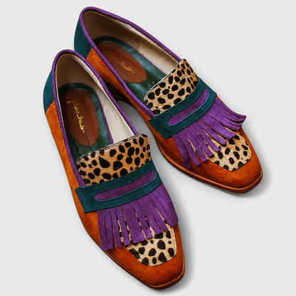Fátima | Mocasín marrón leopardo