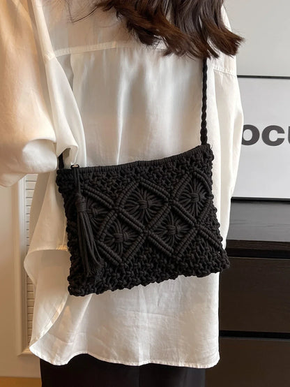 Bolso bandolera tejido