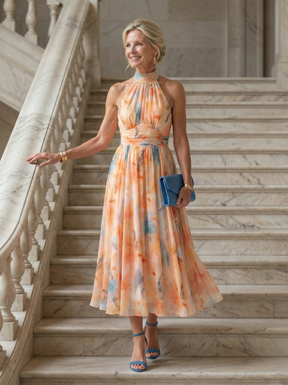 Elena | Vestido midi halter
