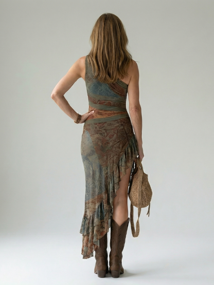 Dorotea | Vestido midi drapeado