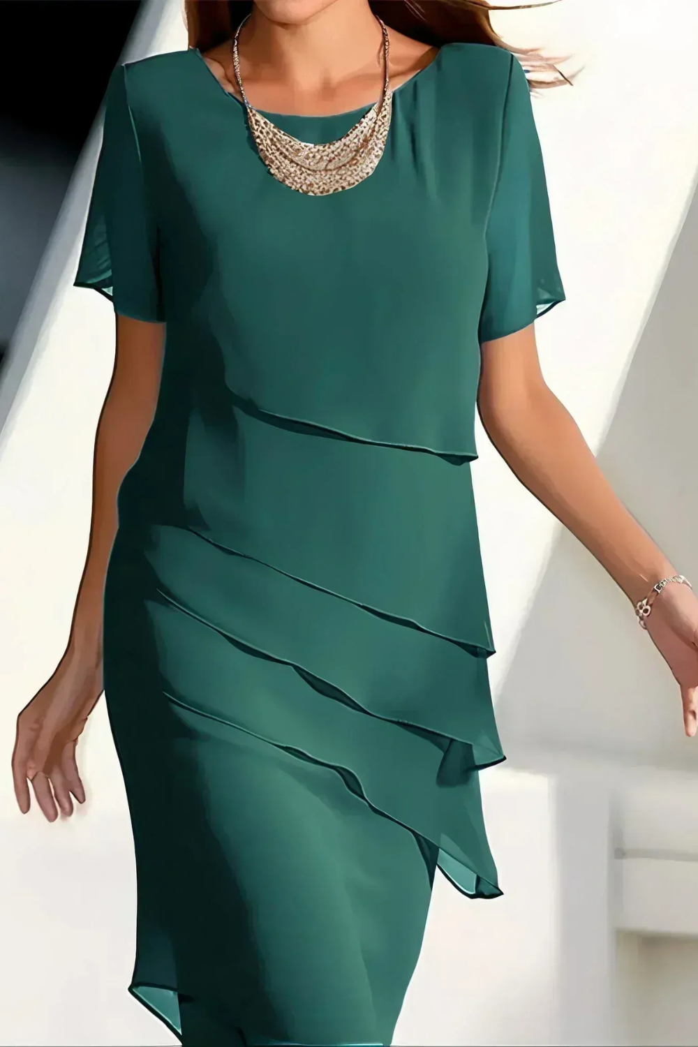 Linda | Vestido elegante cómodo con volantes