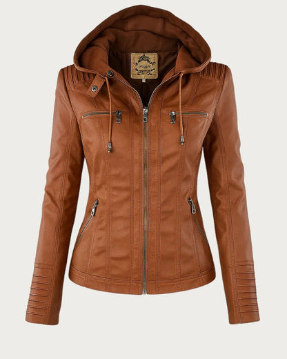MÓNICA | Chaqueta de cuero otoñal