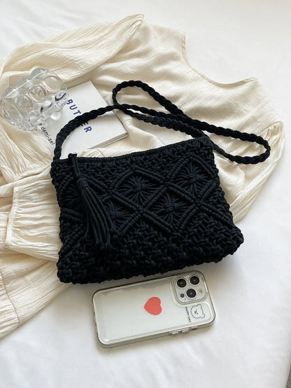 Bolso bandolera tejido