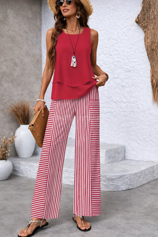 Rosaviena | Conjunto Riviera a rayas