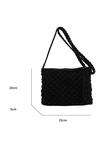 Bolso bandolera tejido