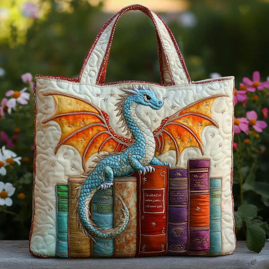 Bolso acolchado - Dragón Esmeralda Guardián de los Libros