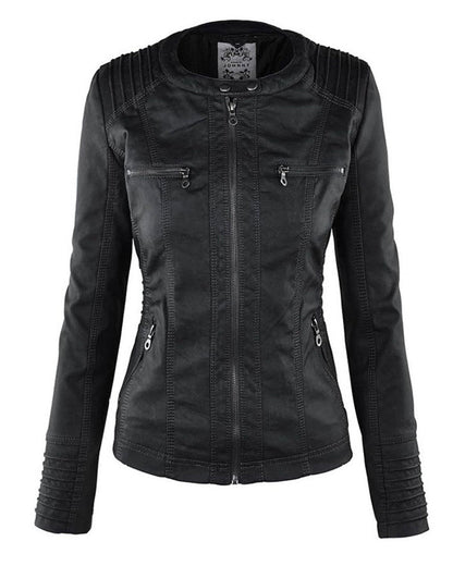 MÓNICA | Chaqueta de cuero otoñal