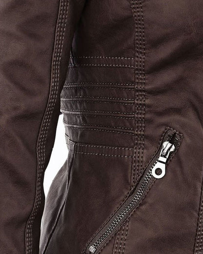MÓNICA | Chaqueta de cuero otoñal