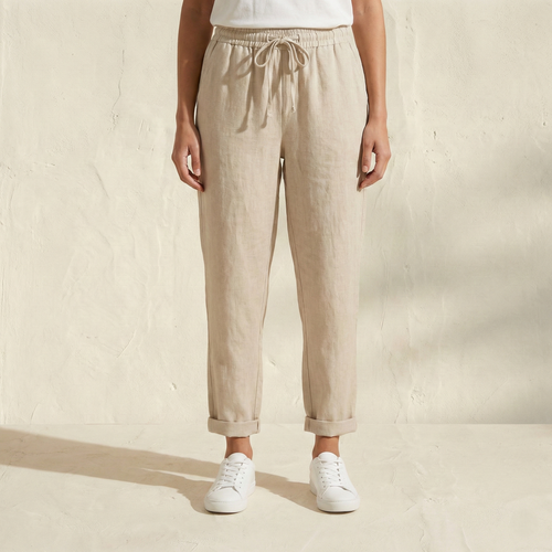 BIBI | Pantalón de moda de lino casual