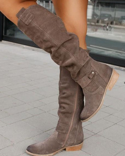 ZAVIRA | Botas de ante elegantes y cálidas para mujer