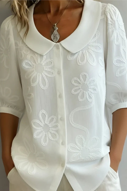Elegante blusa floral