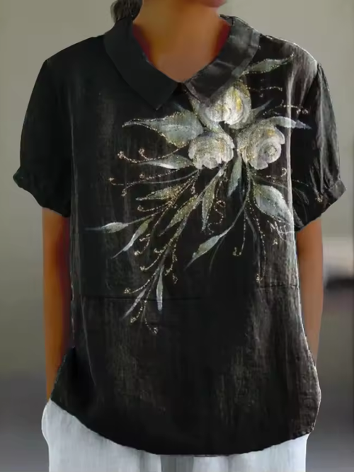 Luna | Dark Botanical Shirt