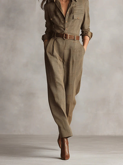 Ana | Mono elegante de cuadros