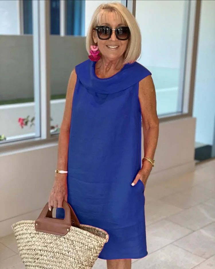 Perla | Vestido tubo sin mangas con cuello redondo