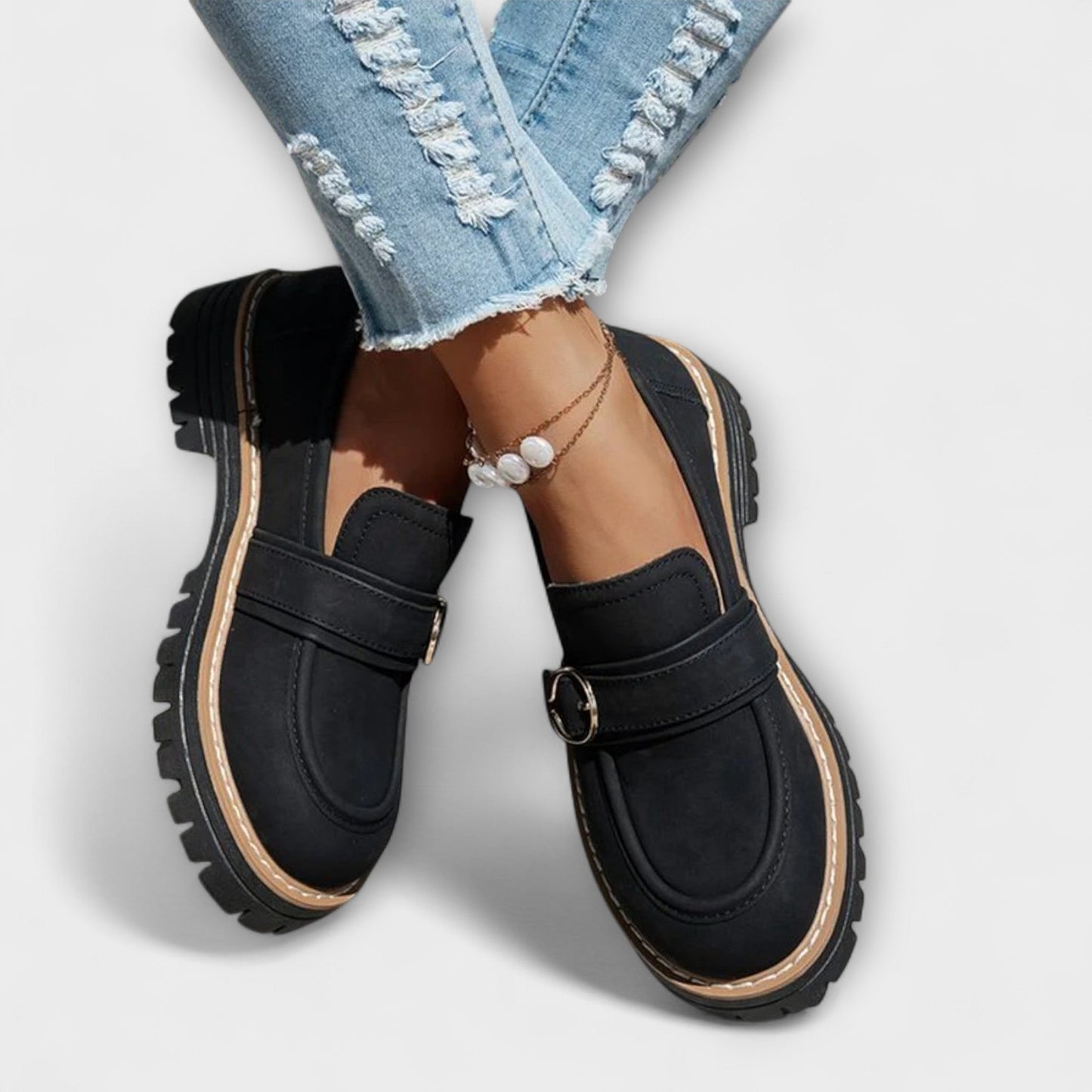 Laura | Mocasines casual de punta redonda