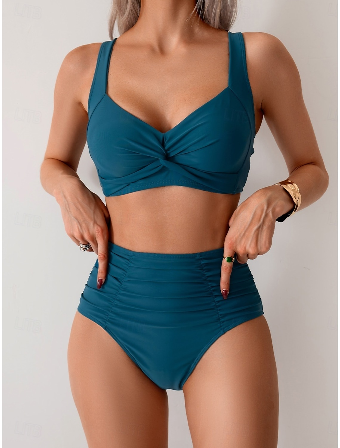 NICOLE | Bikini con tejido fruncido